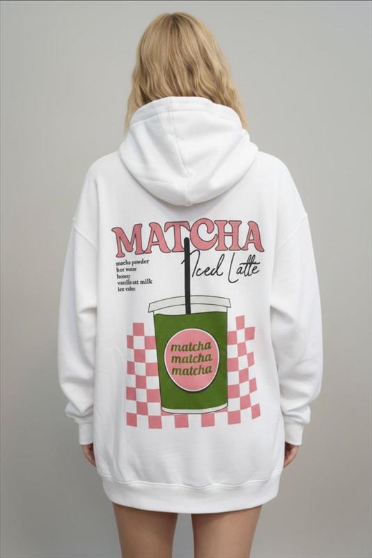 Oversized Hoodie"Matcha Iced Latte"