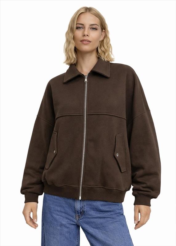 Oversize Jacke mit Reißverschluss