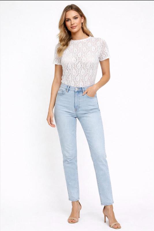 Damen Spitzen-T-Shirt